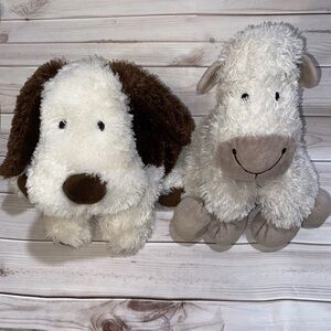 Jellycat LONDON LOT  Truffles Beanie Pillow Retired  Sheep and Dog